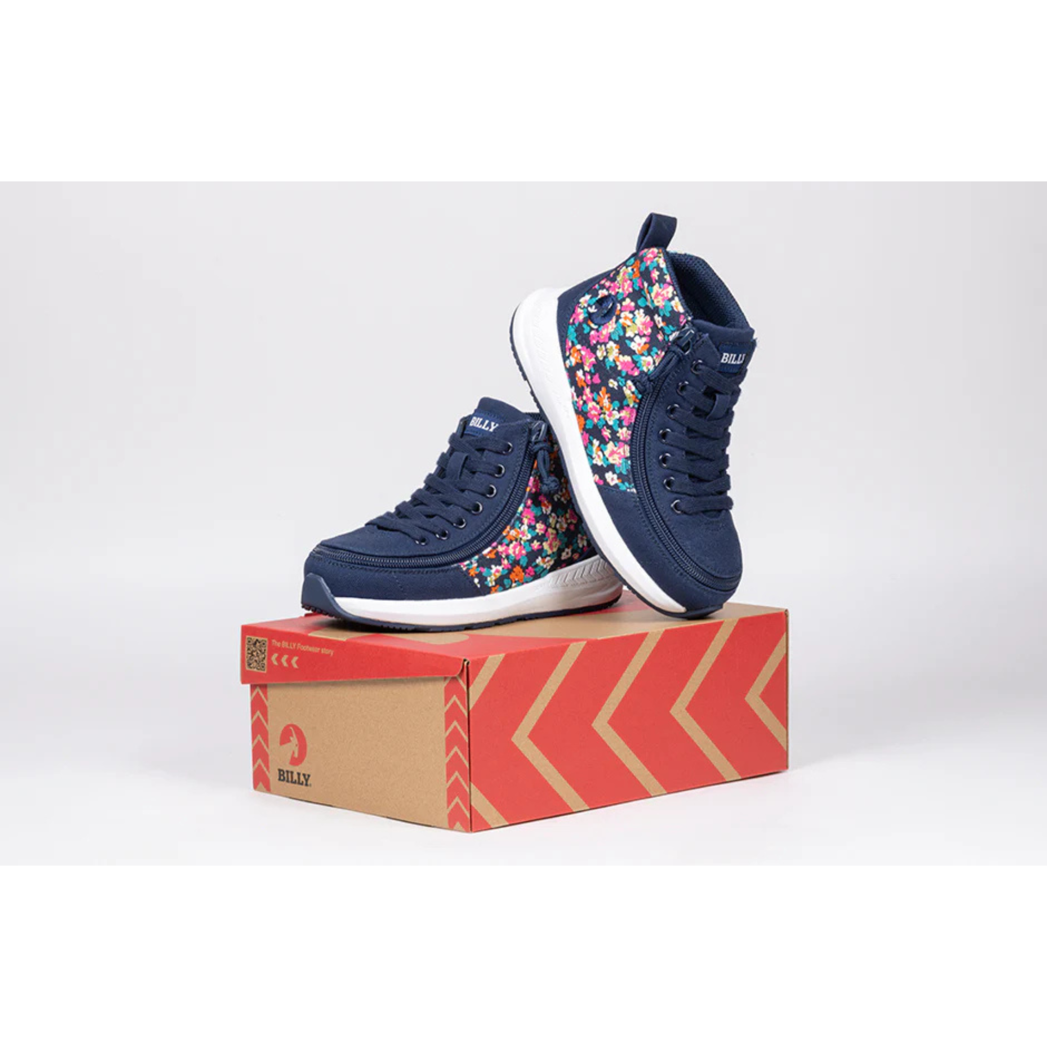 Billy Footwear (Toddler) - Goat High Top Sport Navy Floral