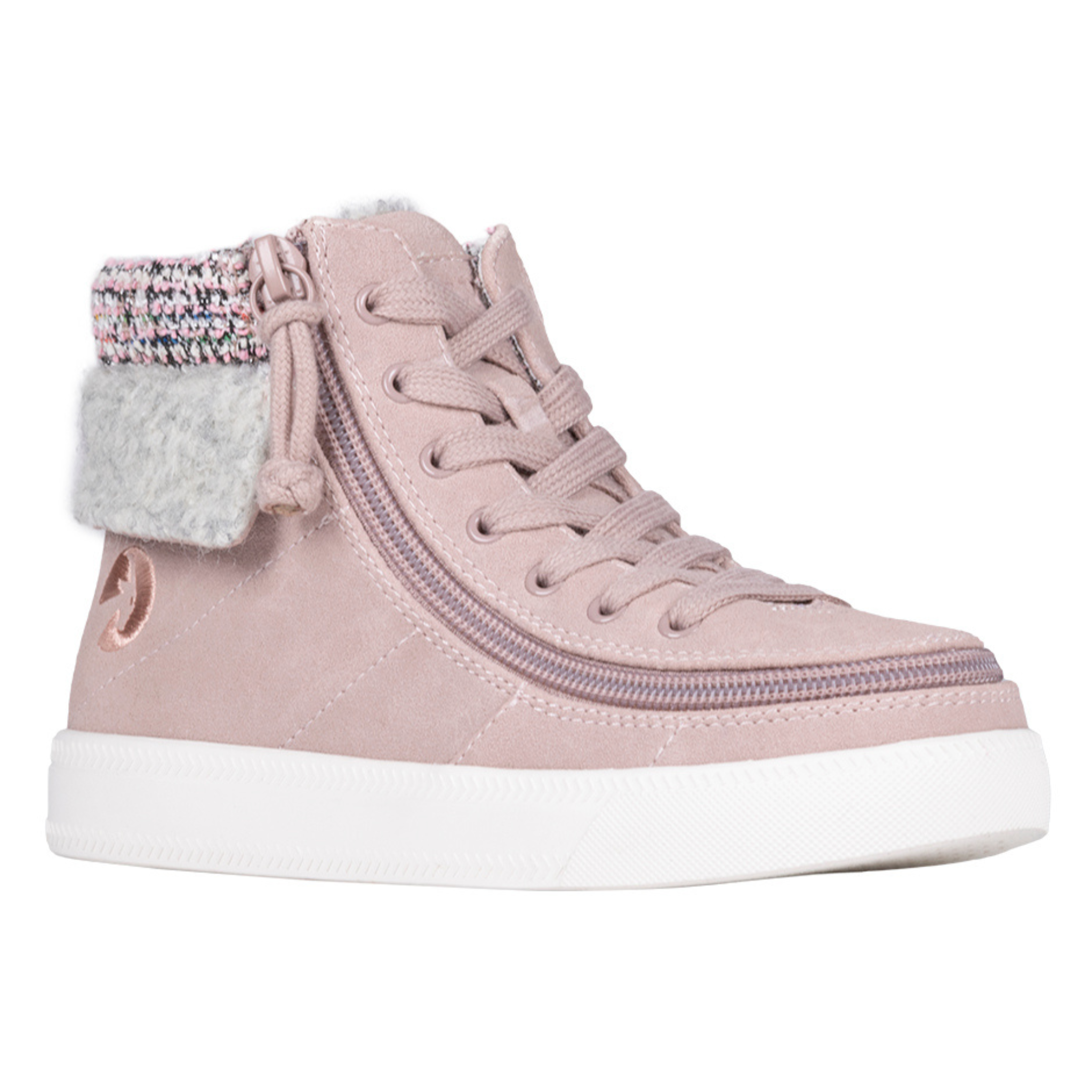 Billy Footwear (Kids)  -  Cuff II High Top Blush Faux Suede