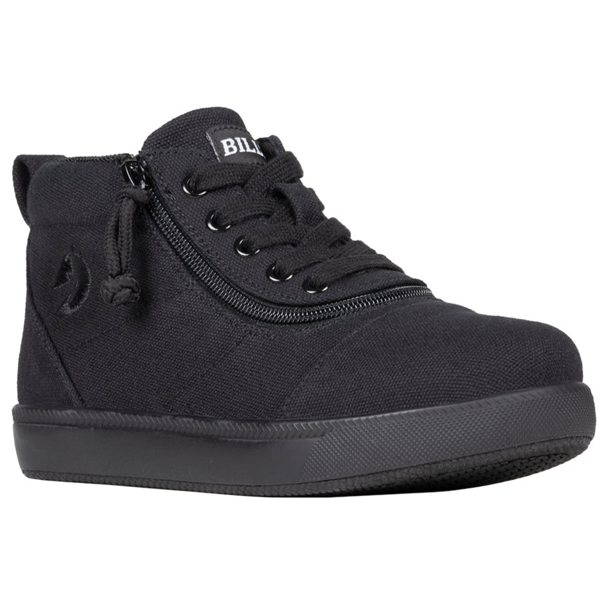 Billy Footwear (Kids) DR II Fit - Short Wrap High Top Black To The Floor Canvas Shoes