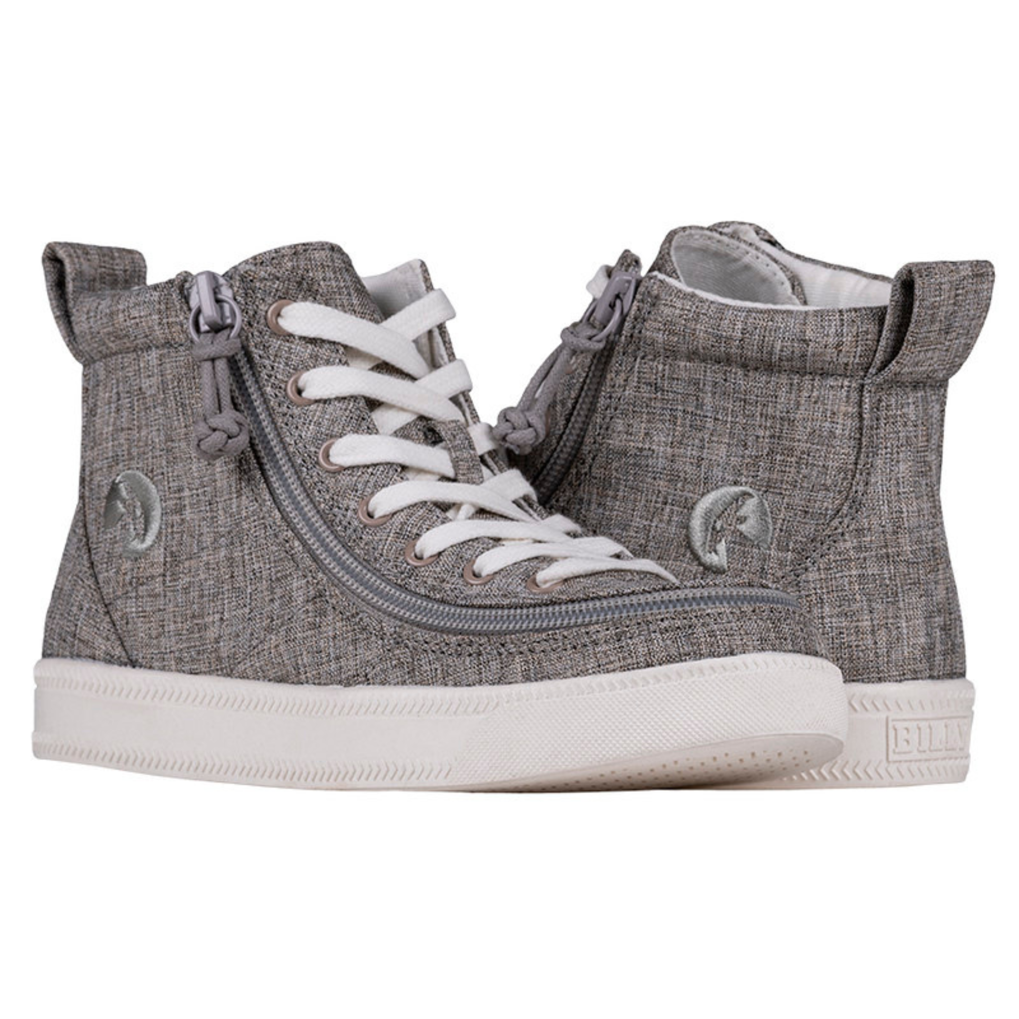 Billy Footwear (Kids) - High Top Linen Shoes Darker Grey Jersey CLEARANCE