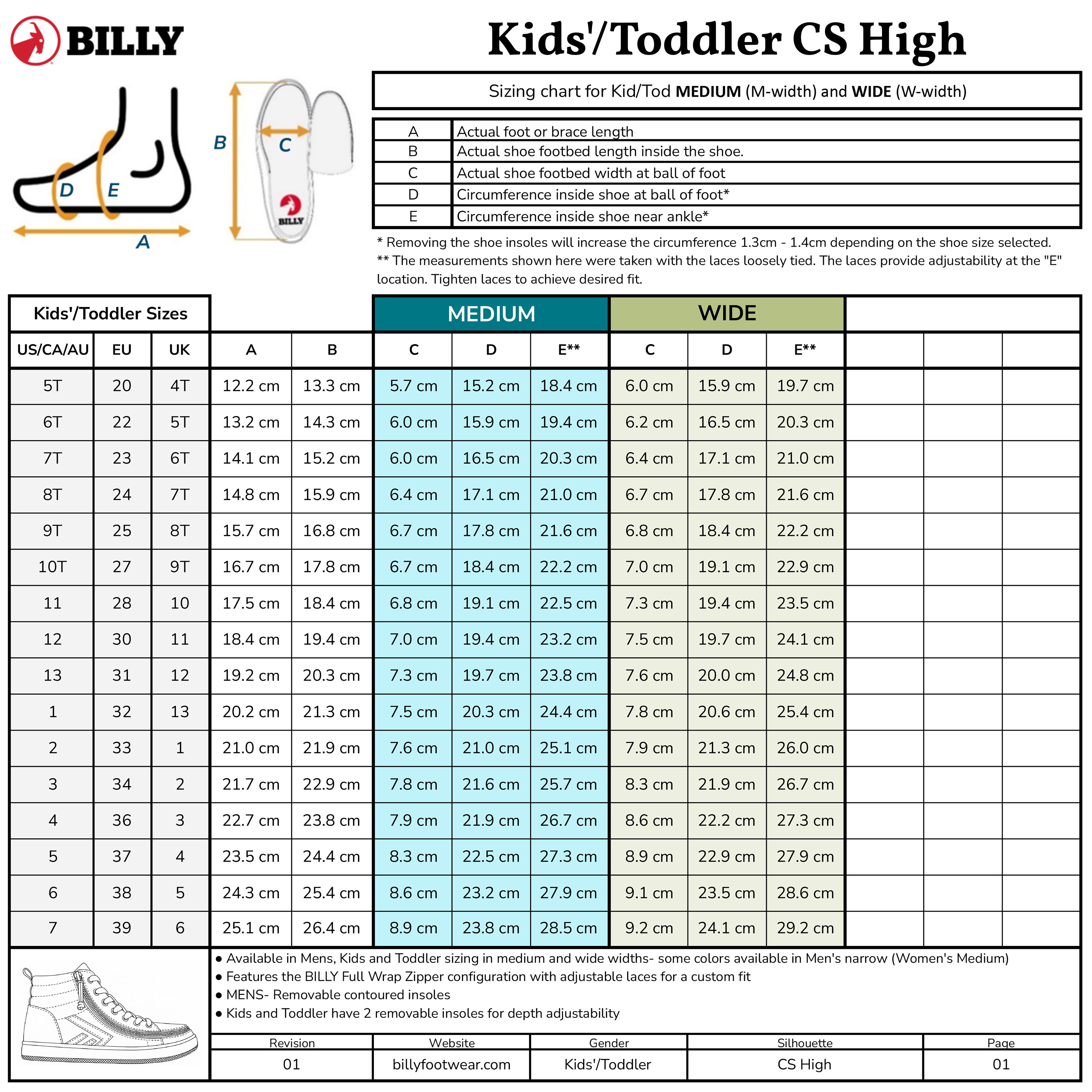 Billy Footwear (Kids) - High Top Pink Neon Ziggy CS Canvas Shoes