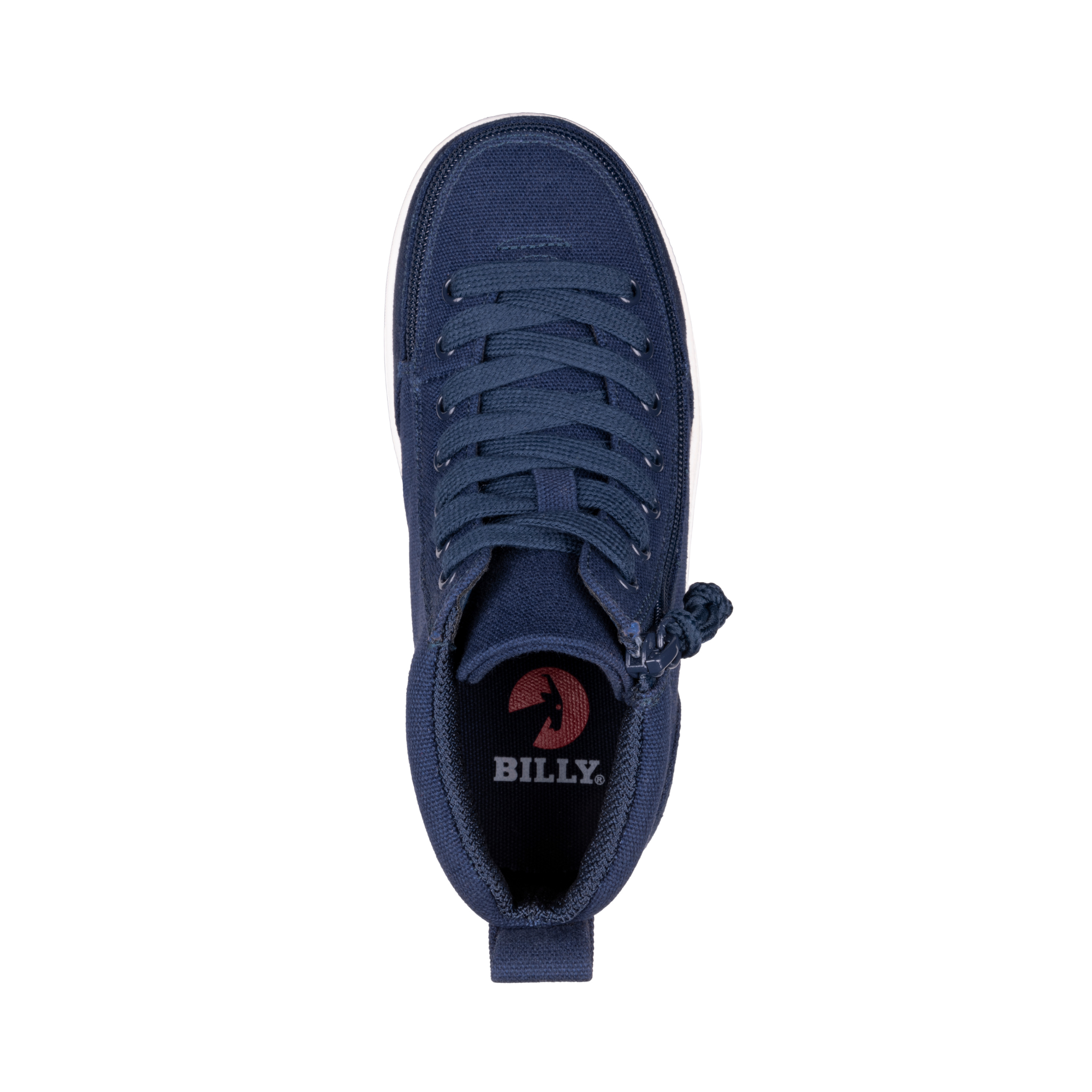 Billy Footwear (Toddlers) DR II Fit - High Top DR II Navy Canvas Shoes