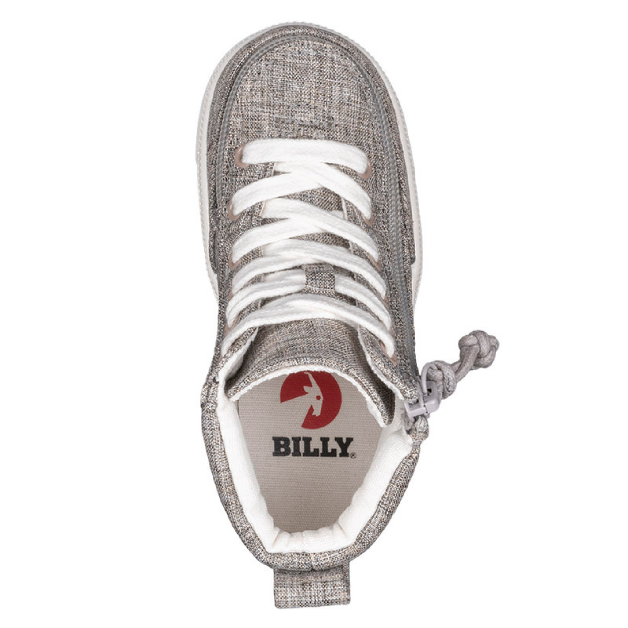 Billy Footwear (Toddlers) - High Top Linen Shoes Darker Grey Jersey CLEARANCE