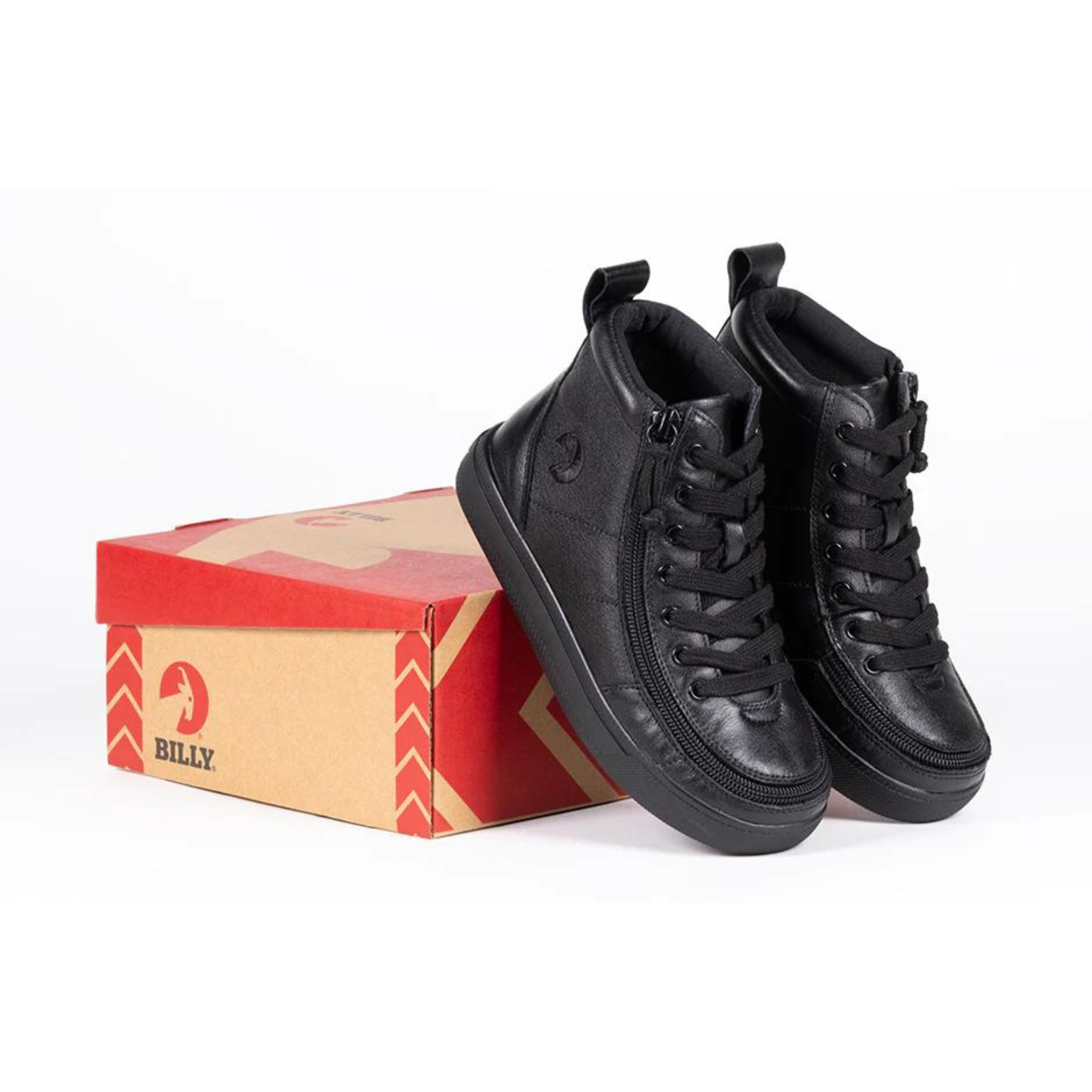 Billy Footwear (Toddlers) DR II Fit - High Top DR II Black to Floor Leather Shoes