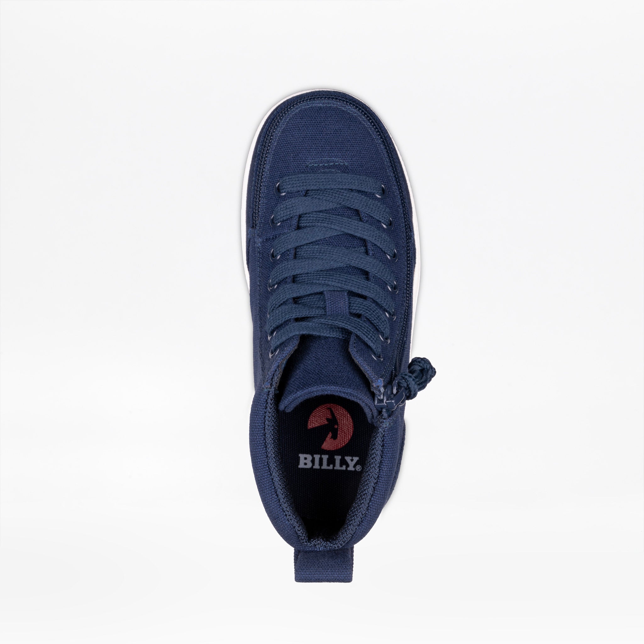 Billy Footwear (Kids) DR II Fit - High Top Navy Canvas Shoes
