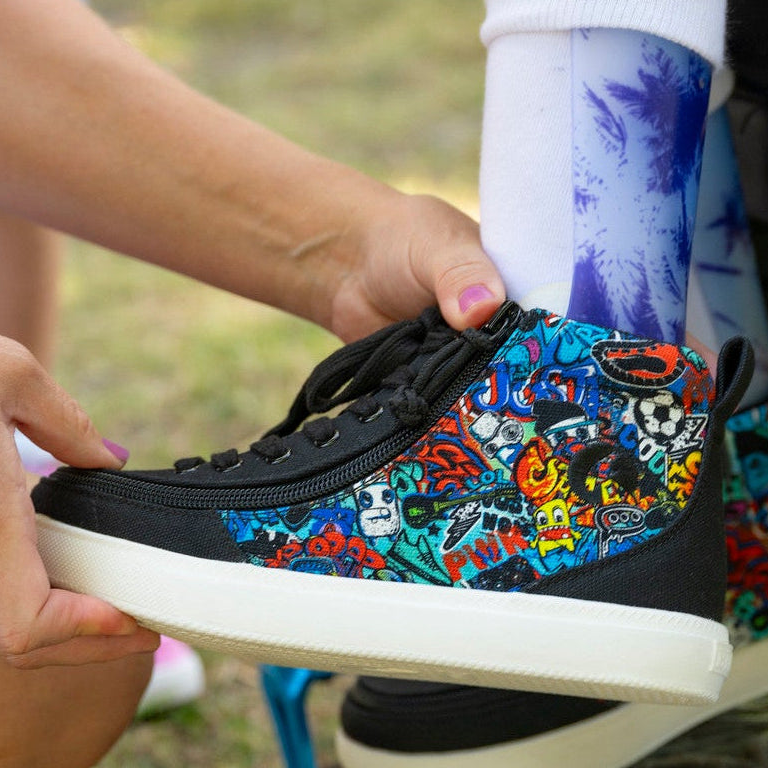 Billy Footwear (Kids) DR II Fit - High Top Night Sk8ter Canvas Shoes