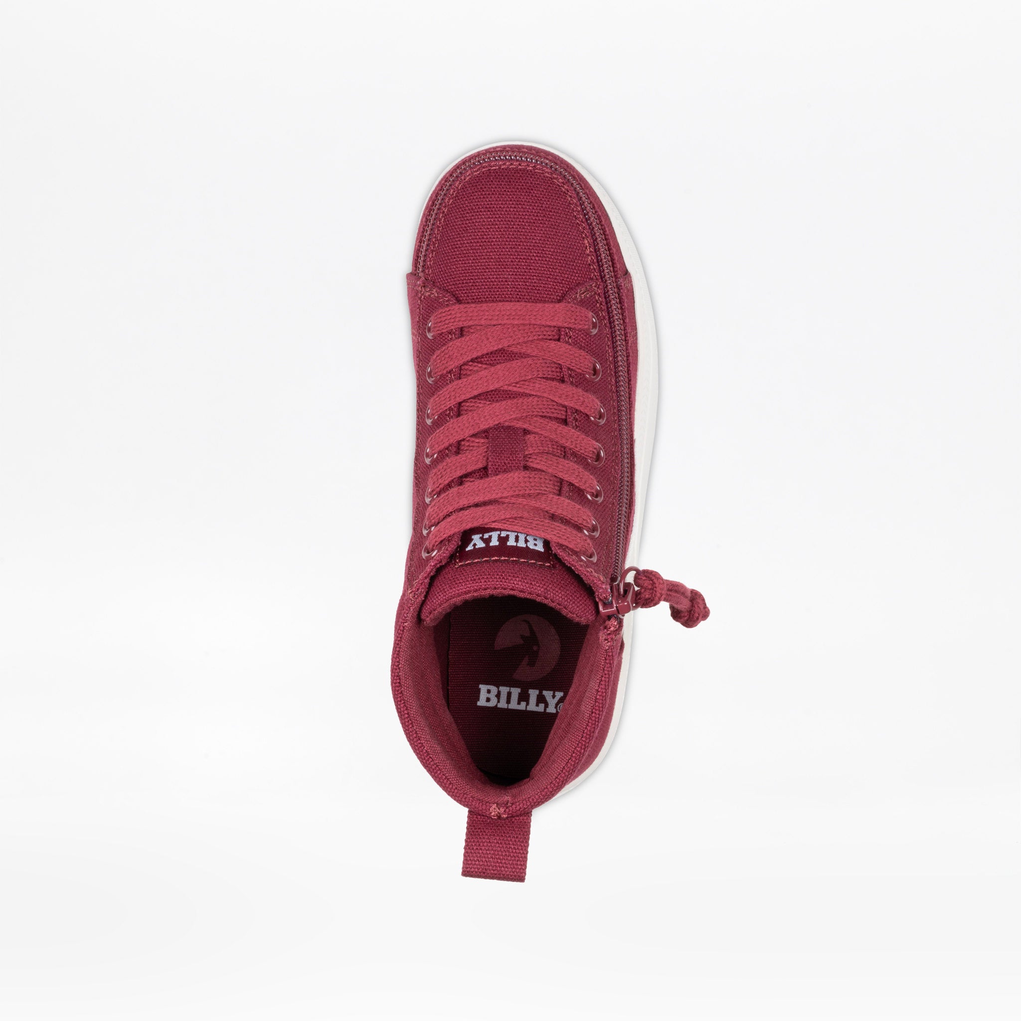 Billy Footwear (Kids) - High Top Wine/White CS Canvas Shoes
