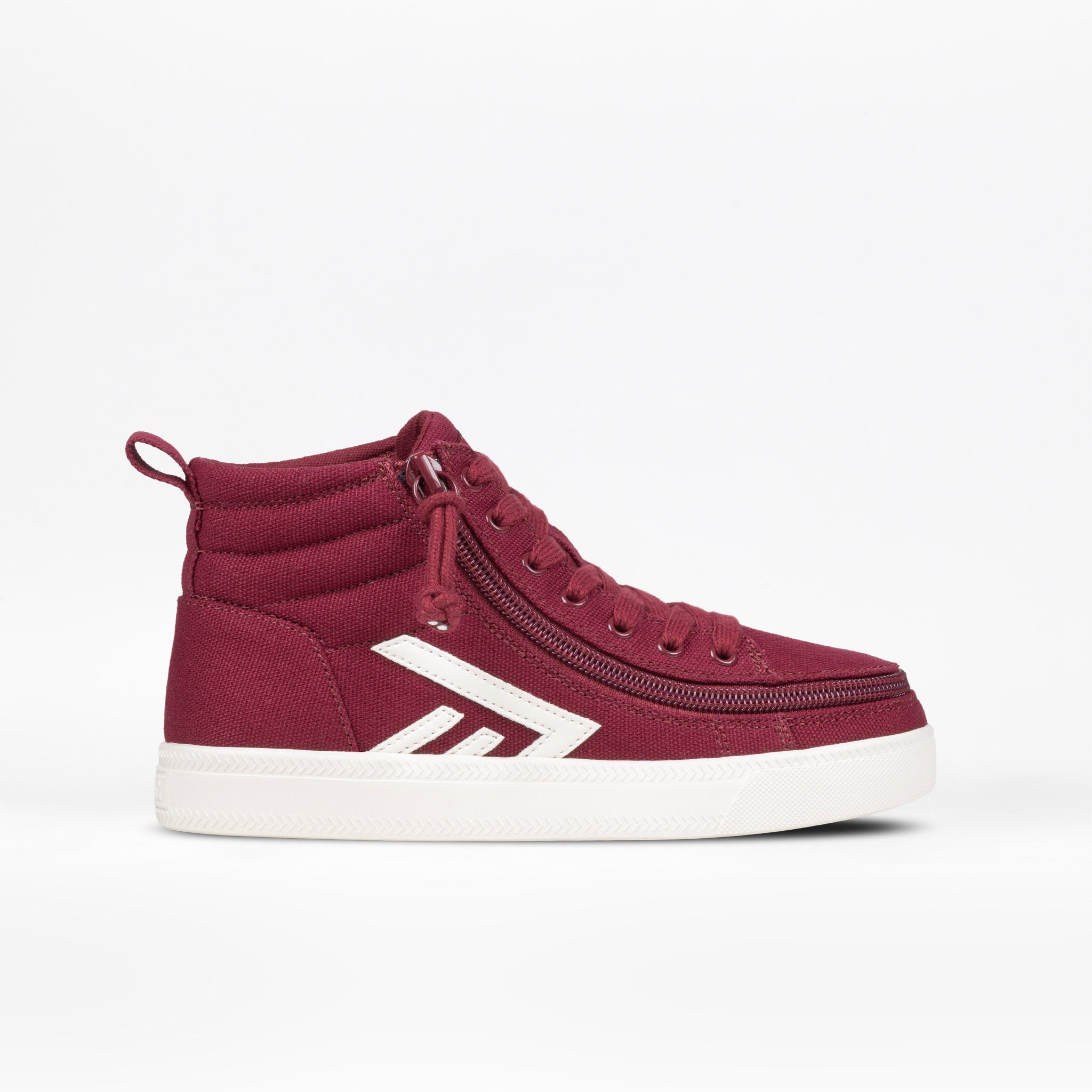 Billy Footwear (Kids) - High Top Wine/White CS Canvas Shoes