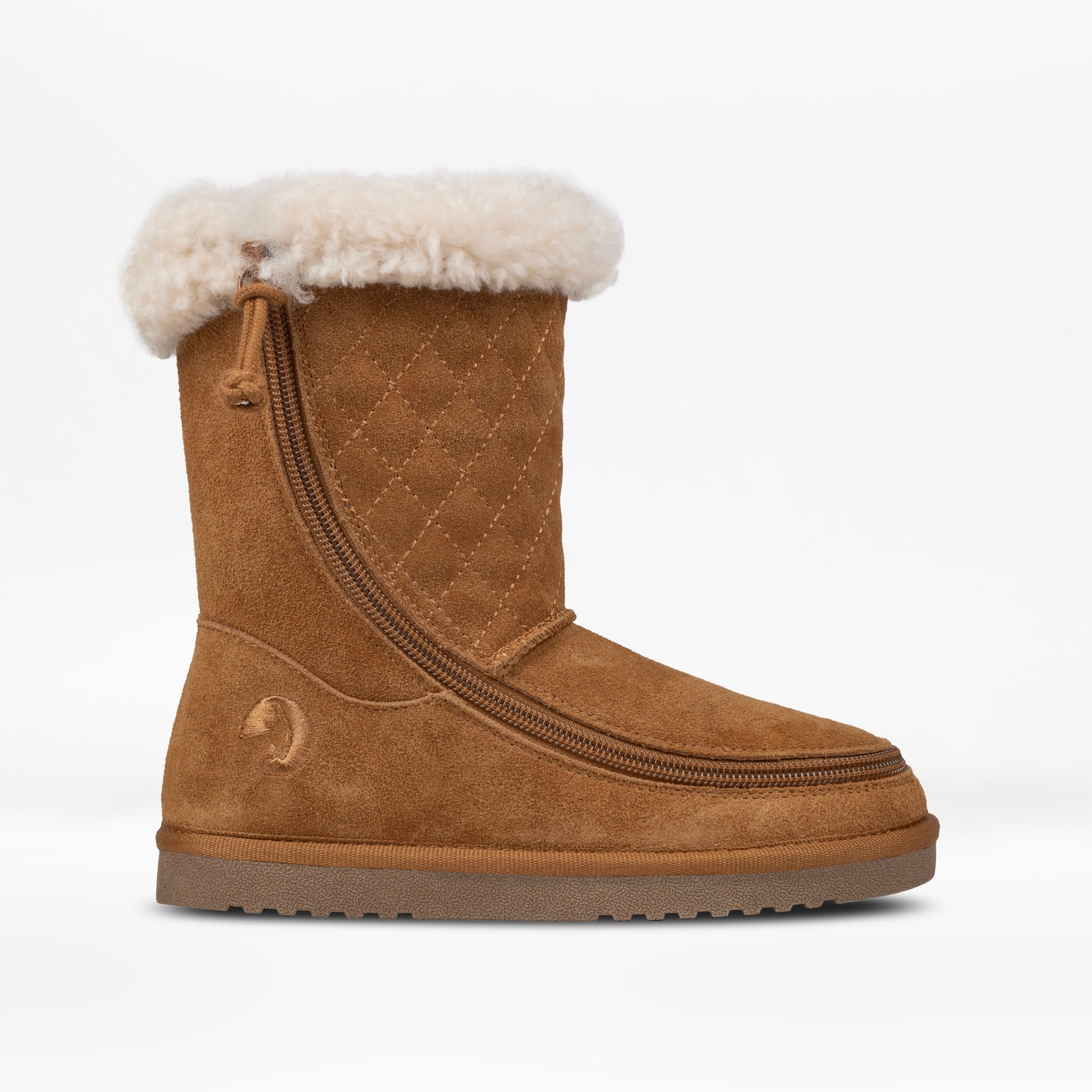 Billy Footwear (Kids) - Suede Chestnut Cosy Quilt Luxe Boots