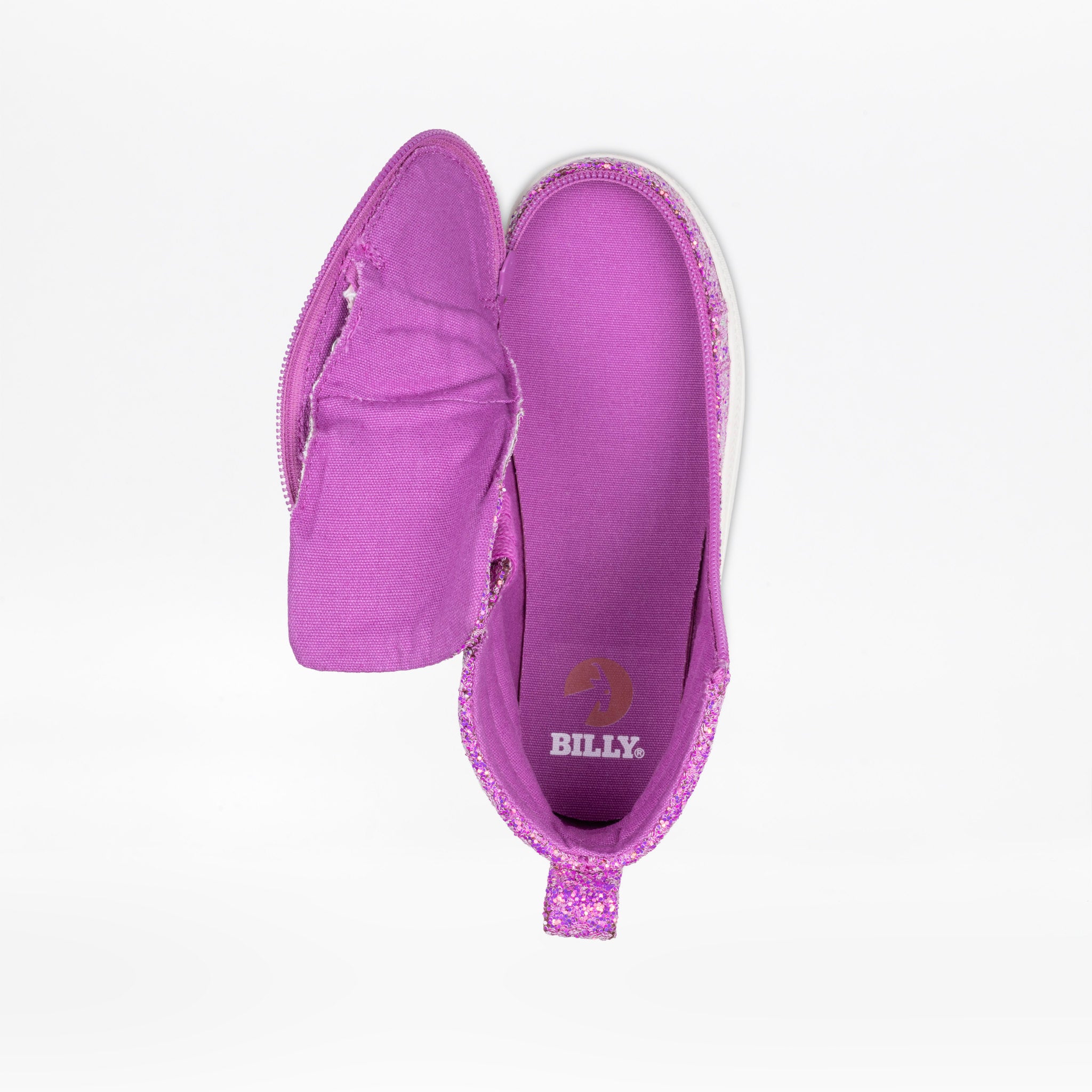 Billy Footwear (Toddlers)  - High Top Orchid Glitz CS Canvas Shoes