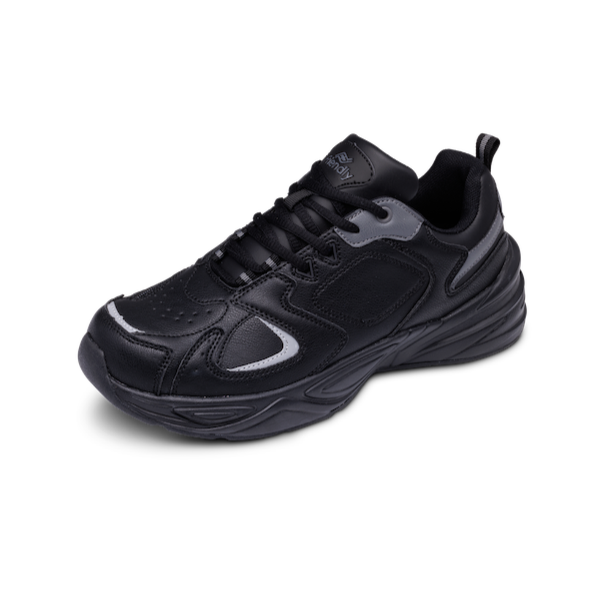 Friendly Shoes Tenease (Mens) -  Black