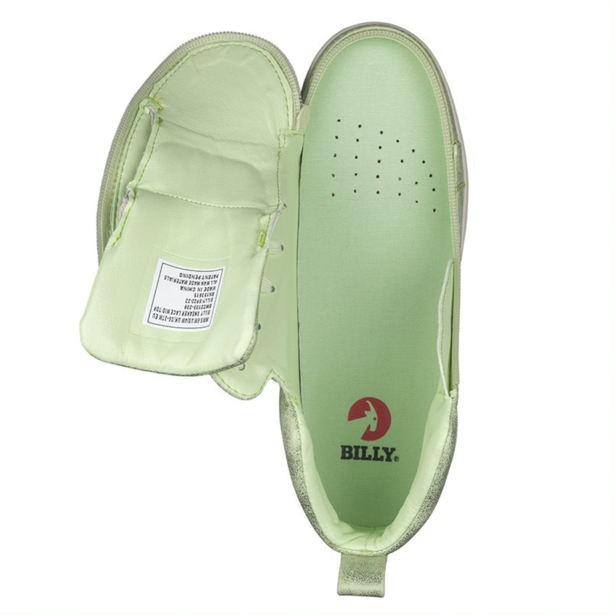 Billy Footwear (Womens) - Mid Top Faux Leather Cucumber Green Shoes