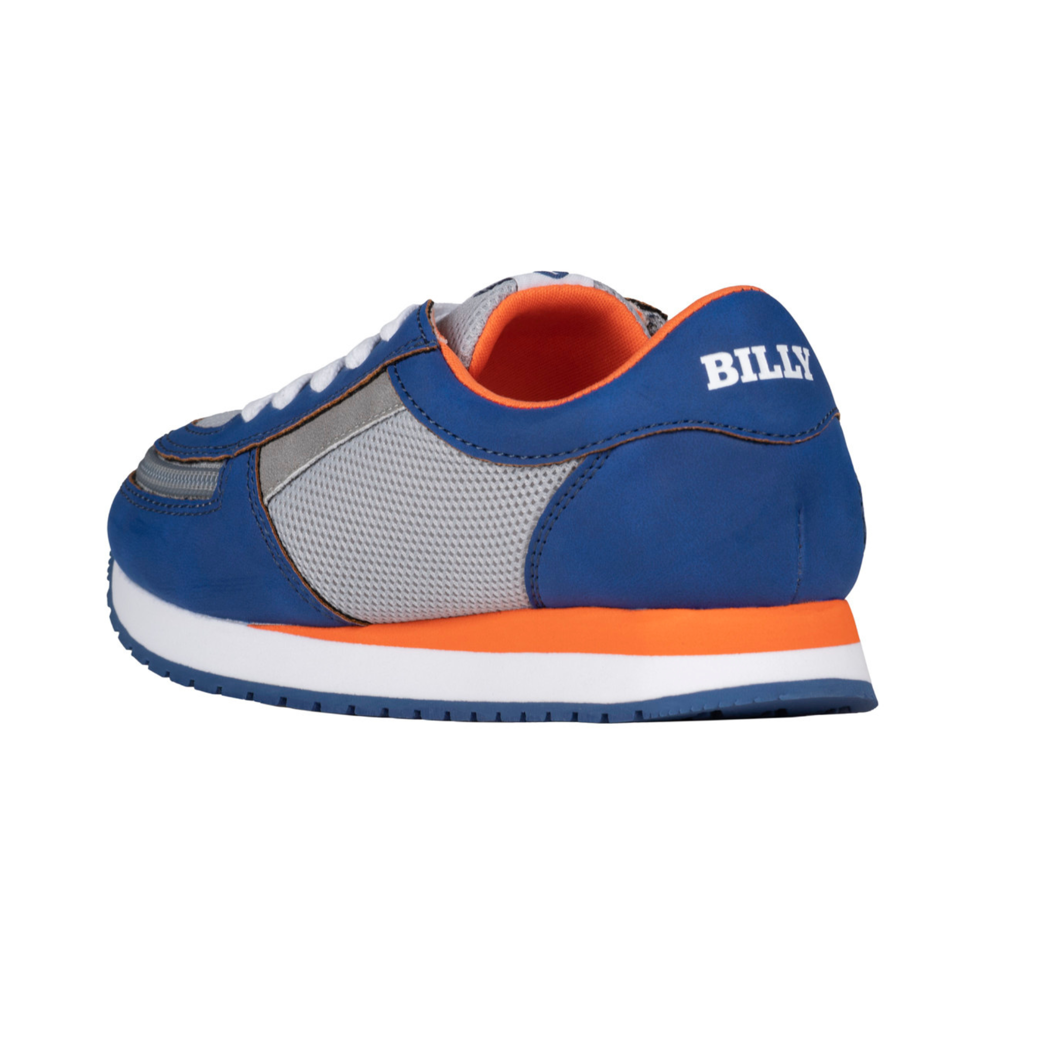 Billy Footwear (Toddlers) - Navy / Orange Faux Suede Trainers