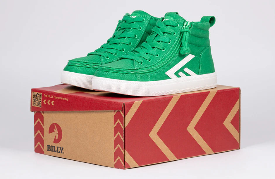 Billy Footwear (Kids)  - Green/White Core Skate Canvas Shoes