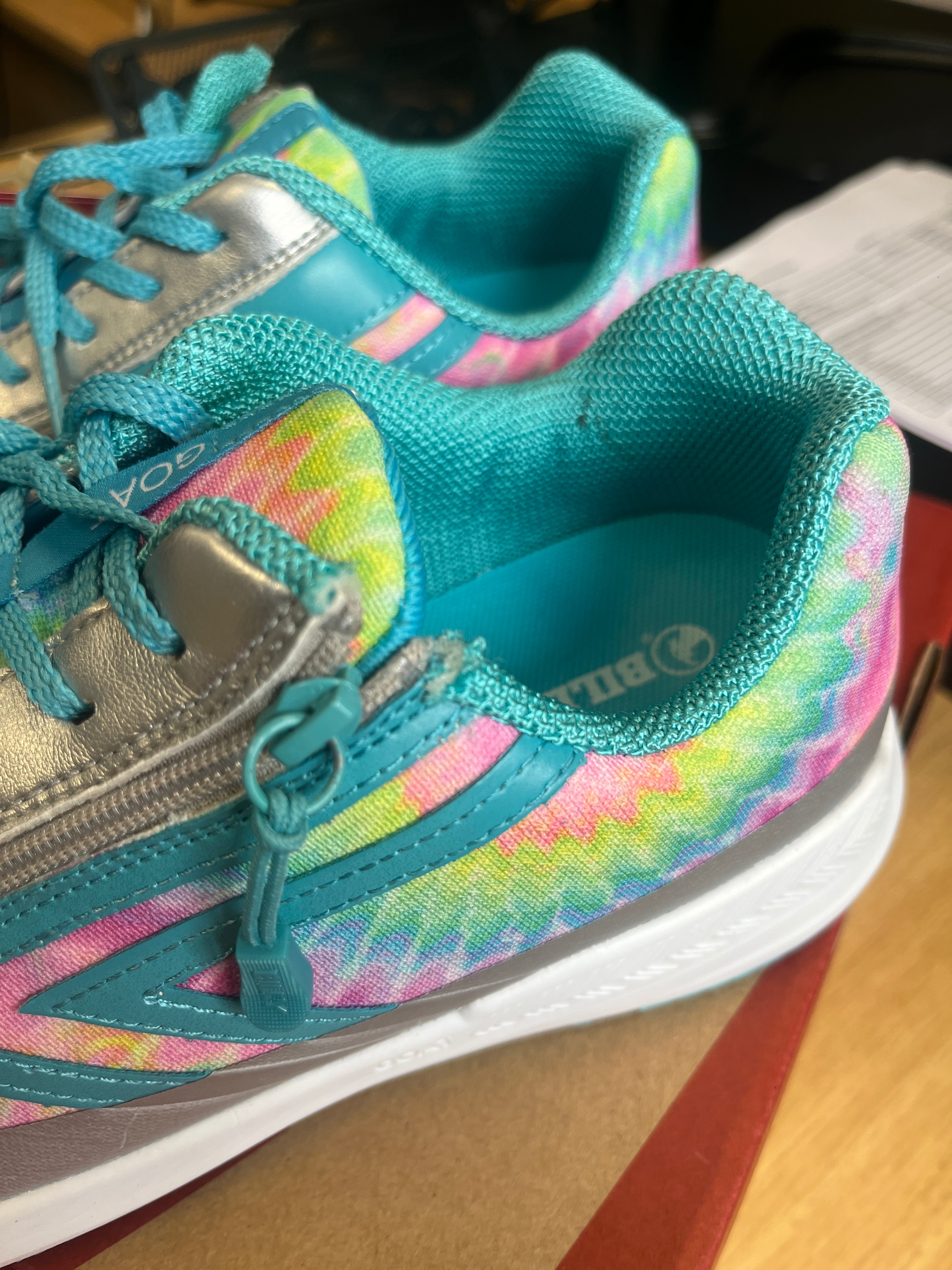Billy Footwear (Kids) - Low Top Goat Rainbow Tie Dye Trainers CLEARANCE