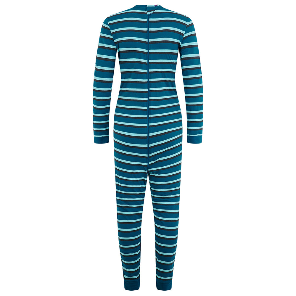 KayCey® Signature Stripes Long Sleeve Zip Back Jumpsuit