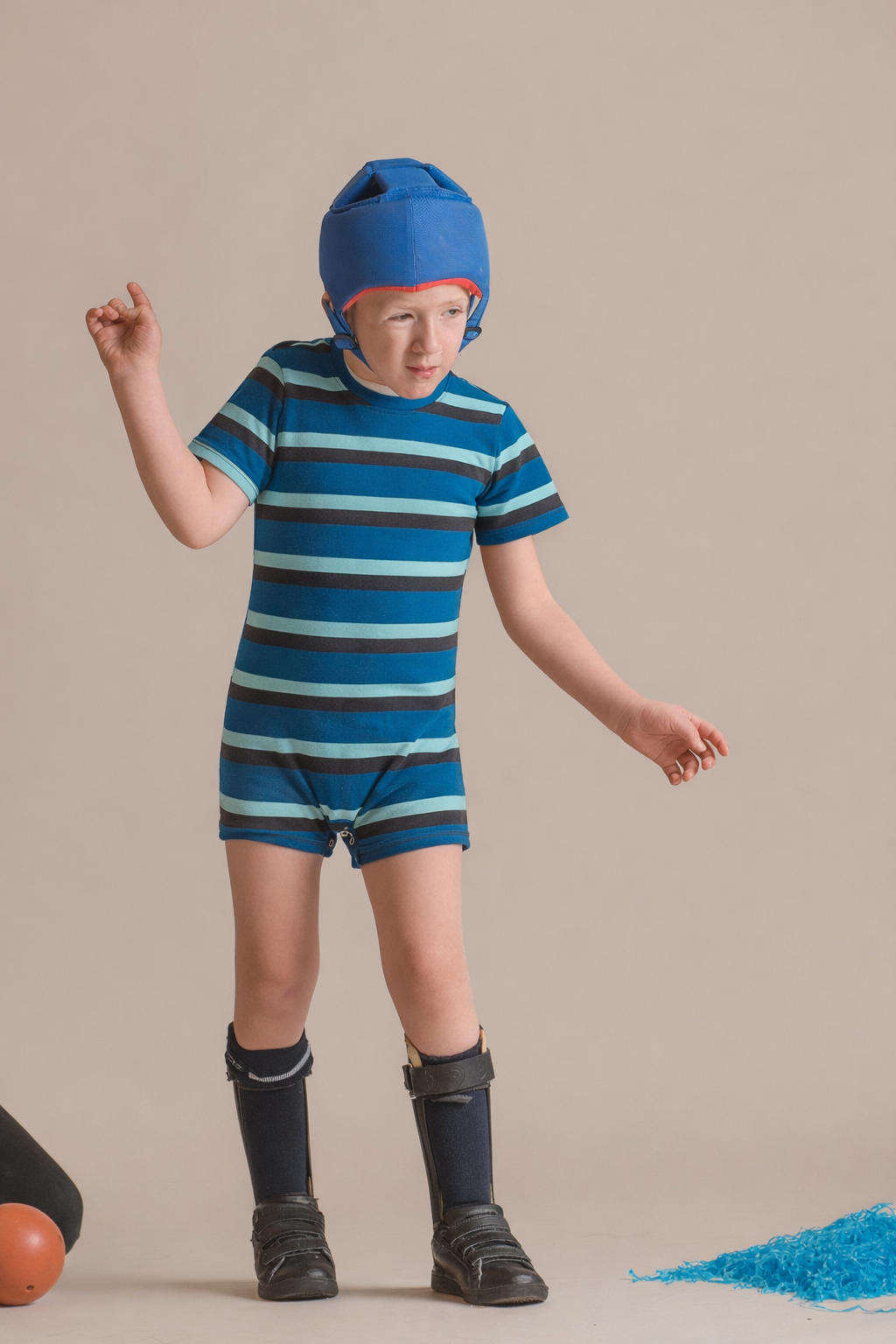 KayCey®P Lite Popper Vest (Kids) - Short Sleeve Stripes