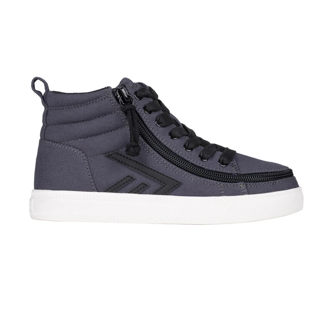 Billy Footwear (Toddlers)  - High Top Charcoal/Black CS Canvas Shoes