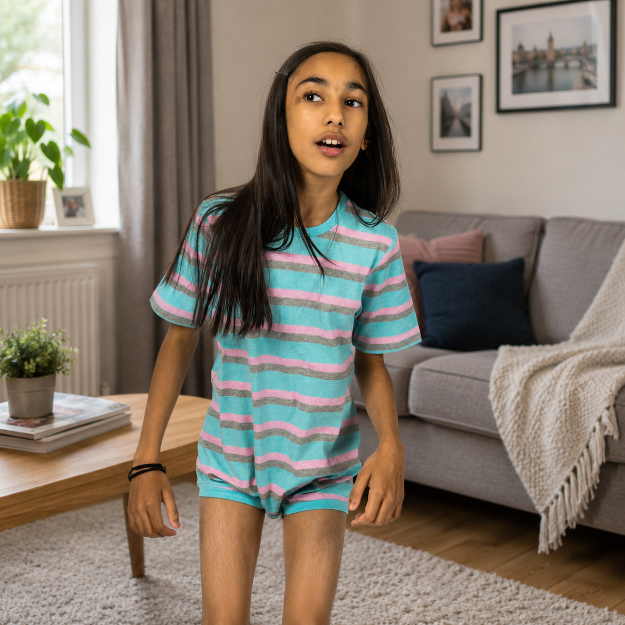KayCey®P Lite Popper Vest (Kids) - Short Sleeve Stripes