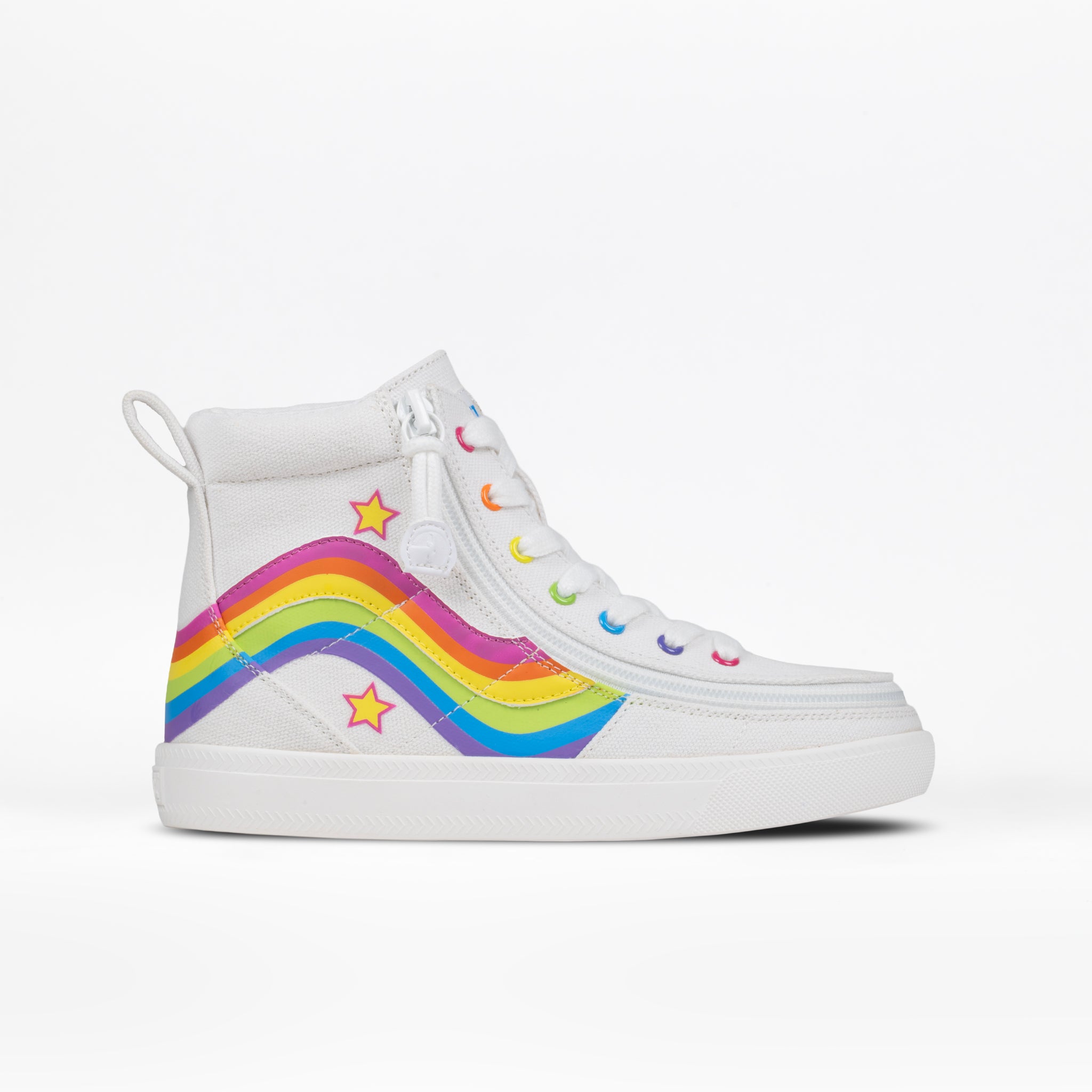 Billy Footwear (Toddlers) - High Top Wavy Rainbow Shoes