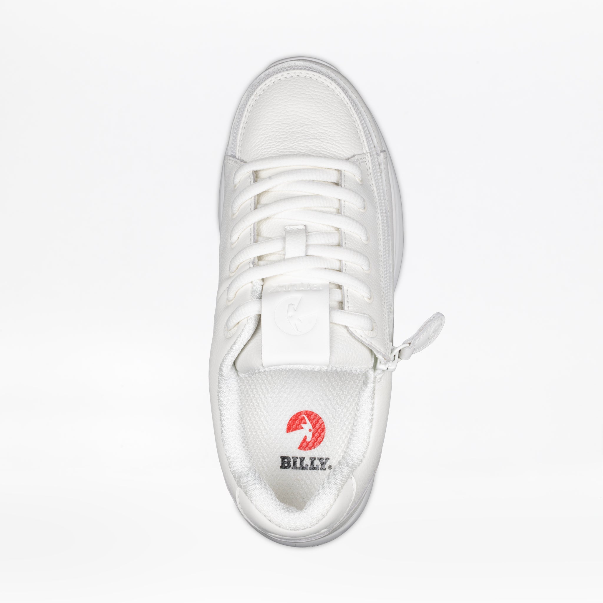 Billy Footwear (Womens) -  Low Top Comfort Plush White Leather Shoes