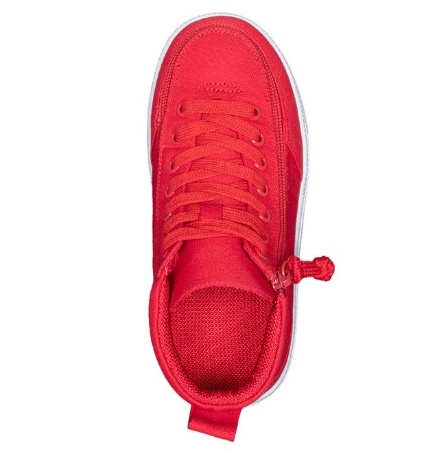 Billy Footwear (Kids) DR Fit - High Top DR Red Canvas Shoes