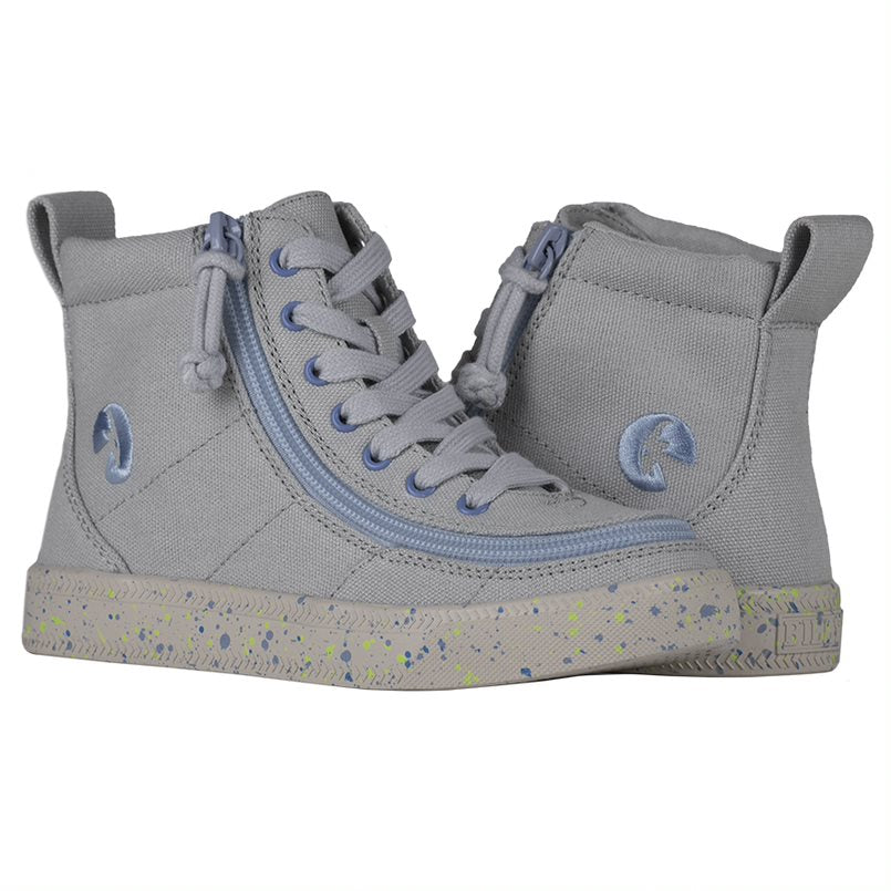 Billy Footwear (Toddlers) - High Top Grey Blue Speckle Canvas Shoes CLEARANCE