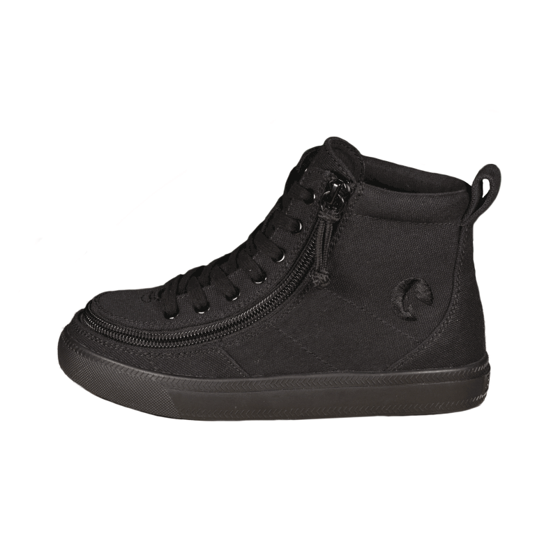 Billy Footwear (Kids) - High Top Black Canvas Shoes CLEARANCE