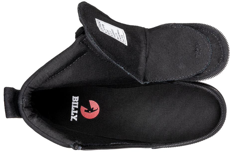 Billy Footwear (Kids) DR Fit - High Top DR Black Canvas Shoes